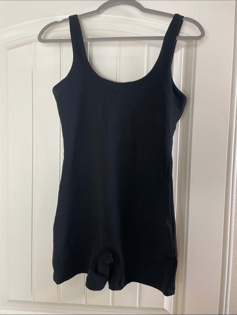 Classic Black Tank Romper - Women's Stretch One-Piece